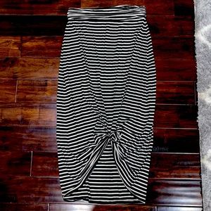 I. Crew Striped Maxi Skirt